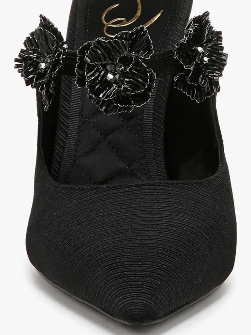 🍒2/$90🍒 SAM EDELMAN NWT Amelie Pointed-toe Mule, Beaded Floral Accent - Picture 4 of 11